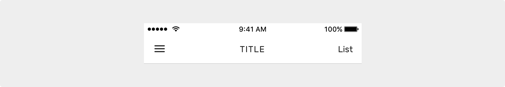 Navbar + Action example