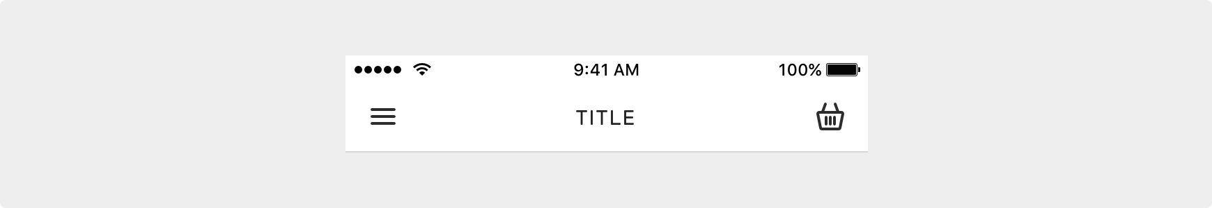 Navbar + Icon example