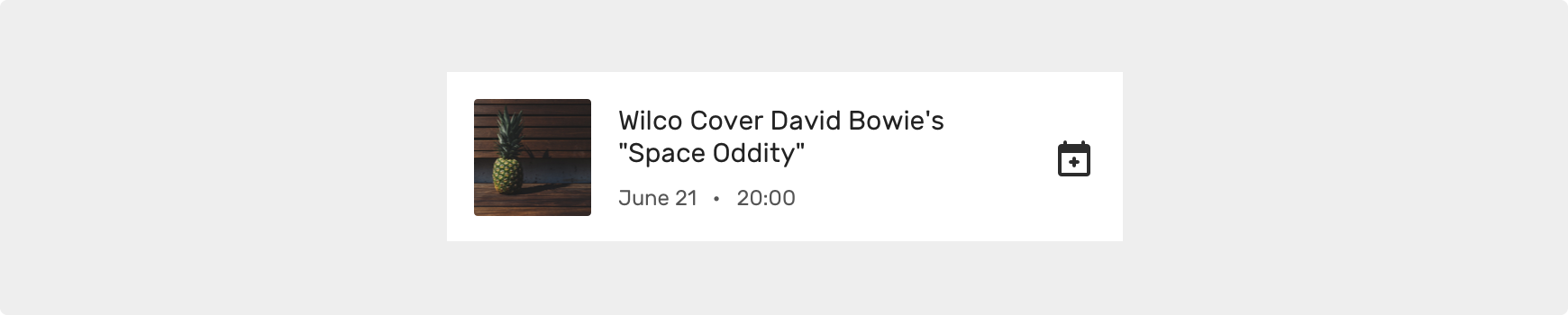 Medium list item + Description + Icon Row example