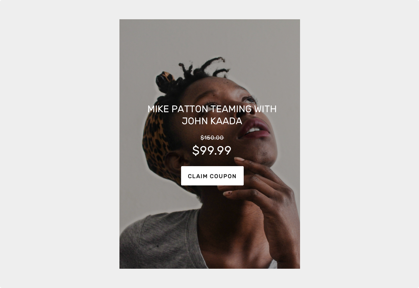 Detail large + Button Tile example