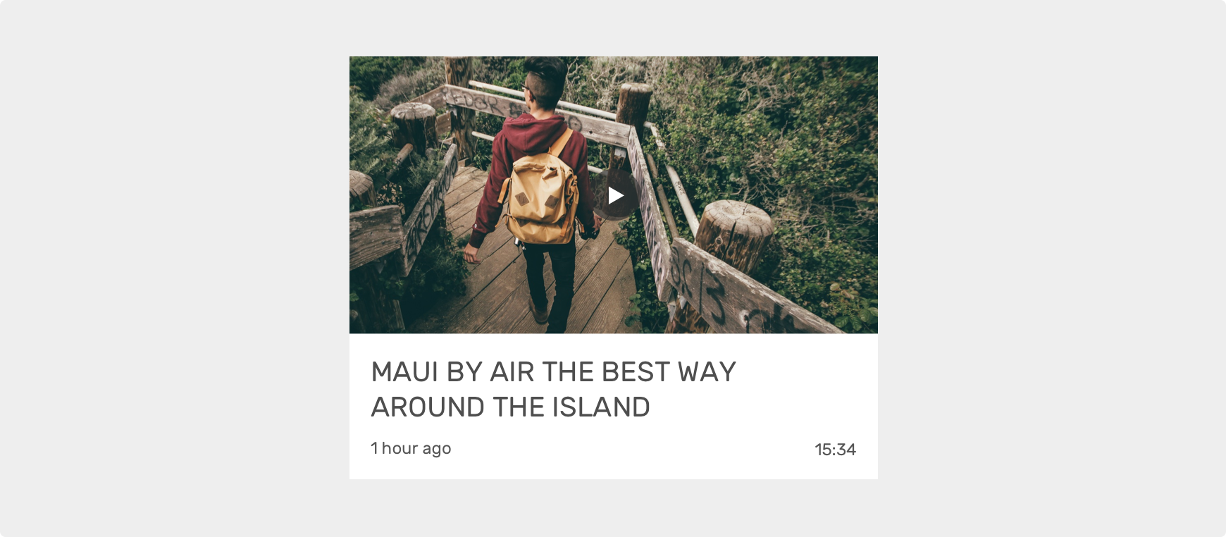 Large list item + Icon + Timestamp Tile example