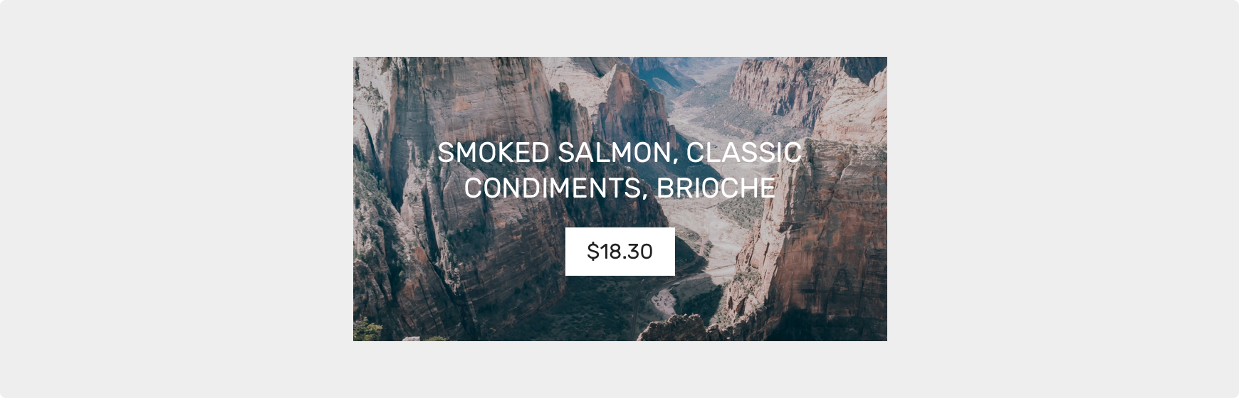 Large list item + Price tag Tile example