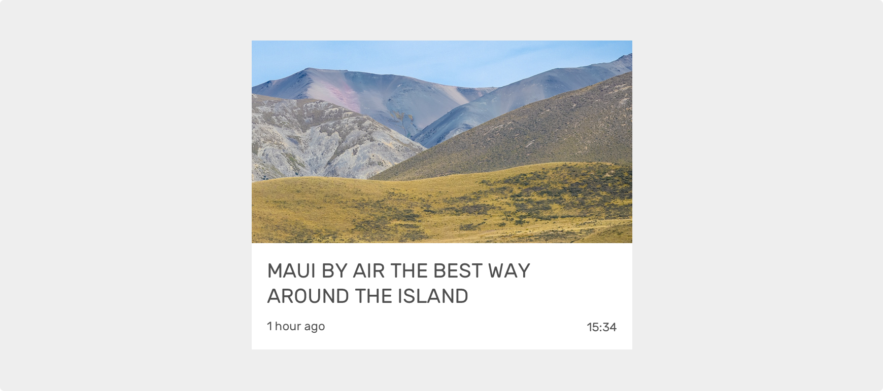 Large list item Tile example